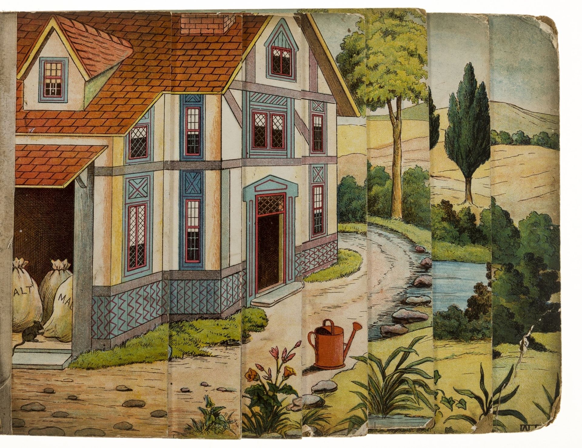 Children's panoramic toy book.- Stranders (Walter) The House That Jack Built, Dean & Son, 1887.