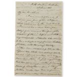 Australian Wine.- Burt (Sir Archibald) Autograph Letter signed to Andrew Bankhead, 1861, on his …