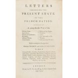 Agriculture & Trade.- [Young (Arthur, attributed to)] Letters concerning the present state of the …