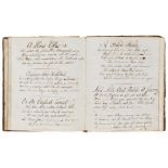 Poetry.- [Volume of poetry], manuscript, original half calf, [c. 1820].