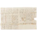 Scott (Sir Walter) Autograph Letter to Robert Smith in St Paul's Churchyard, 1800, on the recovery …