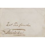 Dickens (Charles) Autograph envelope signed "Charles Dickens" addressed to Mrs Talfourd, [c. 1840].