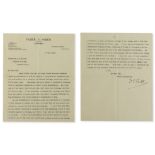 Eliot (T.S.) Typed Letter signed to Professor R.B. Onions of Bedford College, 1936, recommending …