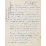 Lawrence (D.H.) Autograph Letter initialled "DHL" to Else Jaffe, his sister-in-law, [1929], on …