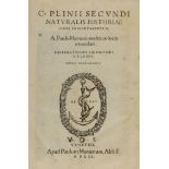 Plinius Secundus (Gaius) Naturalis historiae libri trigintaseptem, edited by Paolo Manuzio, …