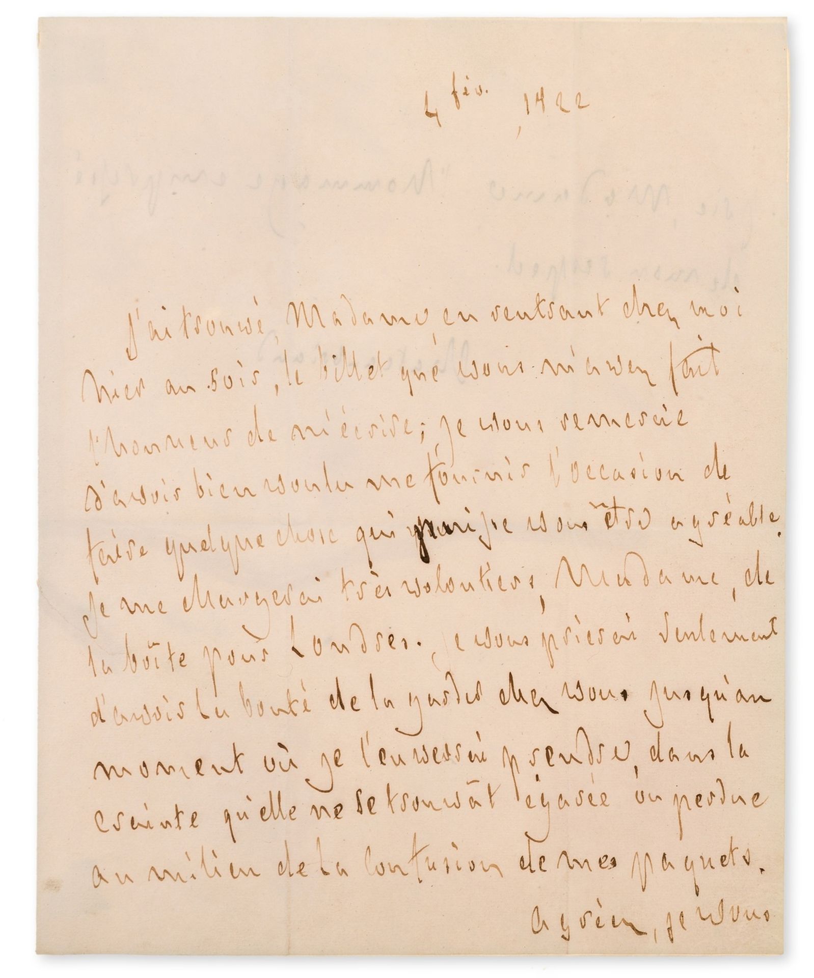 Chateaubriand (François-René, Vicomte de) Autograph Letter signed "Chateaubriand", in French, …