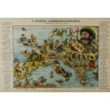 Serio-Comic map of Europe.- Anonymous. L' Europa Geografico-Politica, Veduta A Volo D' Oca, [c. …