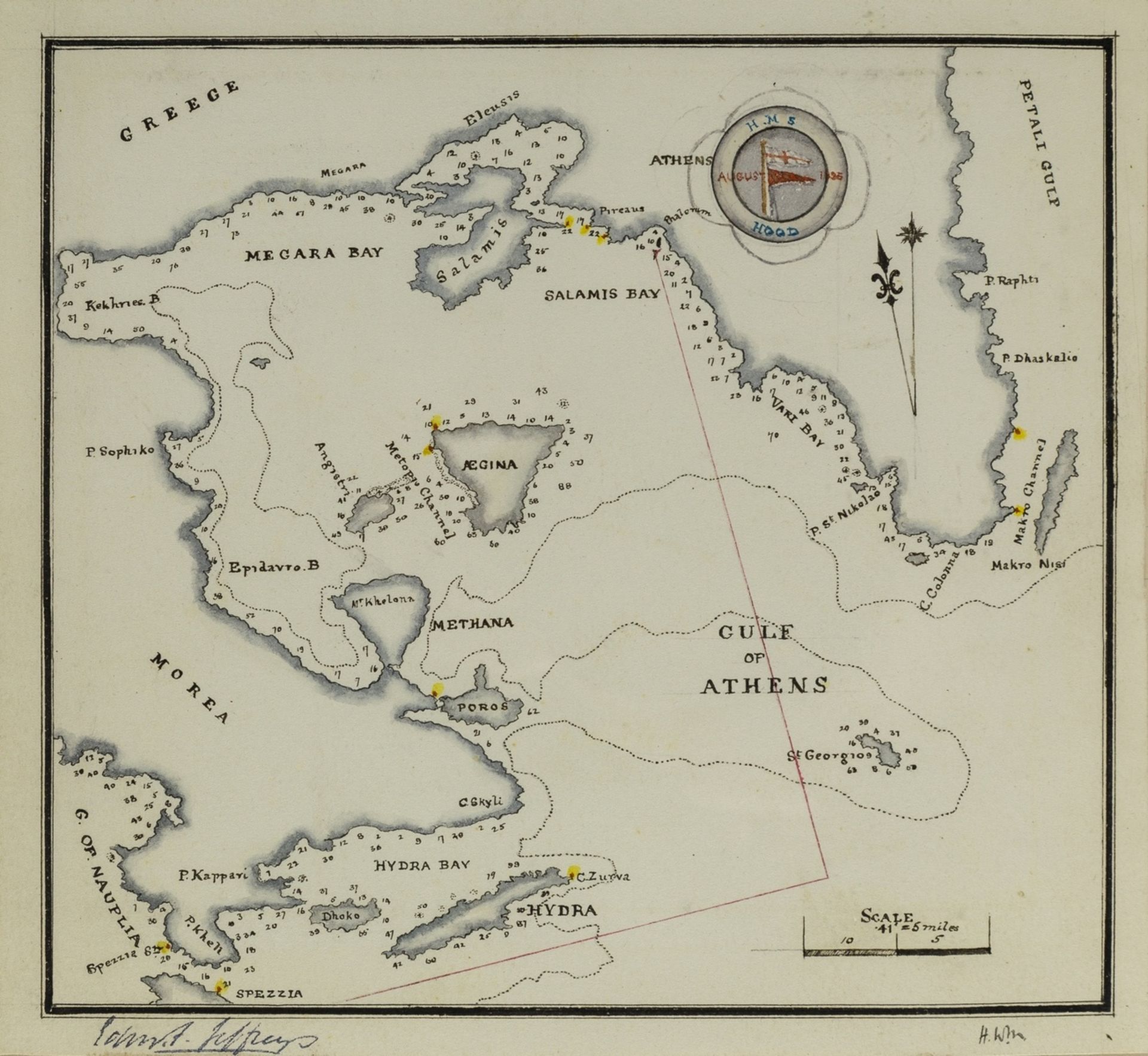 Greek & Mediterranean Waters.- Royal Navy.- Chichester (Cecil George) Log of H.M.S. Anson [&] Log …