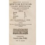 Piscator (Johannes) Analysis logica septem epistolarum Apostolicarum, quæ catholicæ appellari …