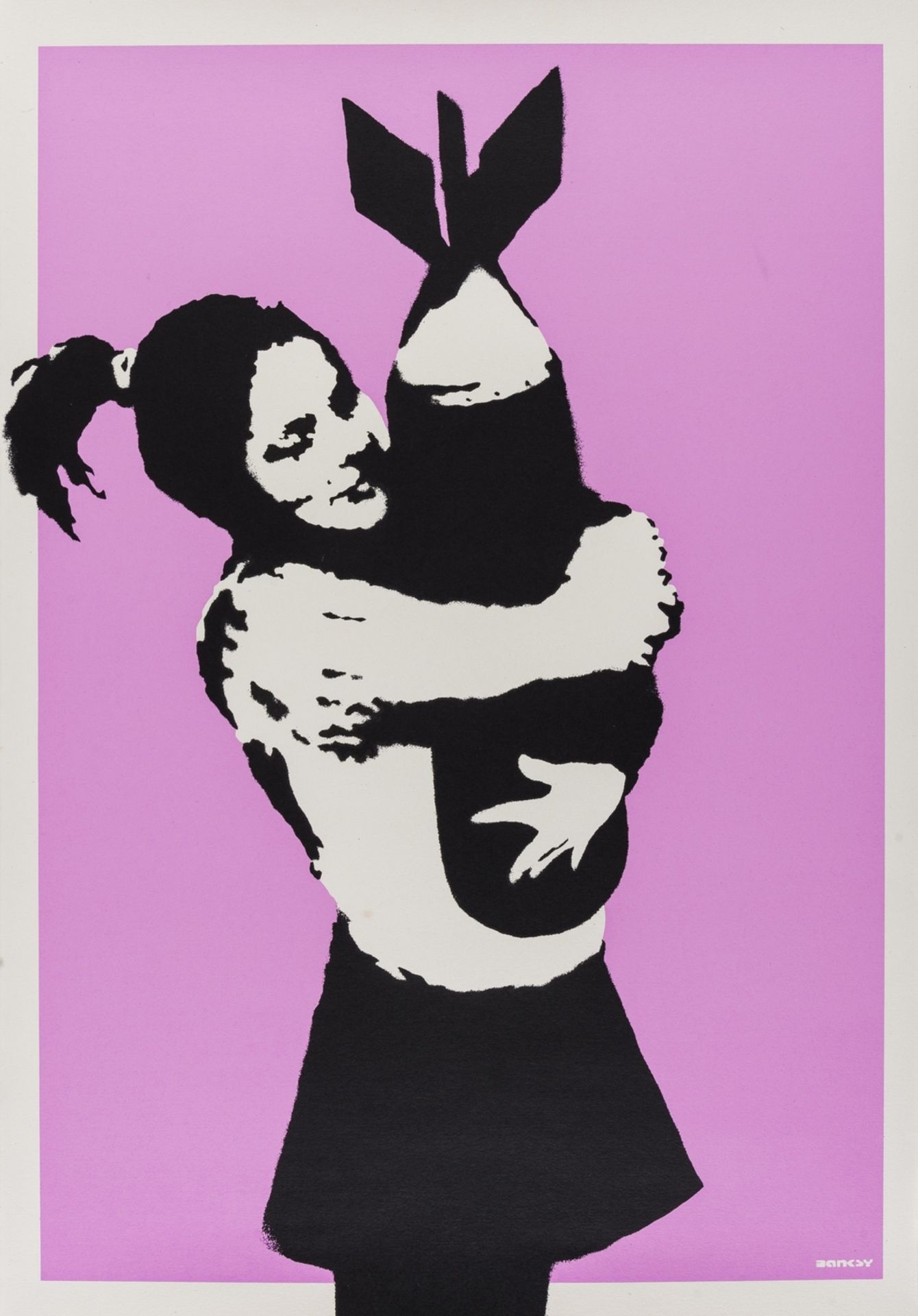 Banksy (b.1974) Bomb Love (Bomb Hugger)