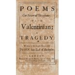 Rochester (John Wilmot, Earl of) Poems on Several Occasions: with Valentinian; a Tragedy, 1703.