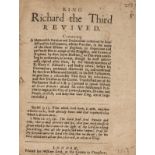 Pamphlets.- [Prynne (William)] Richard the Third Revived, 1657; and 18 others (19)