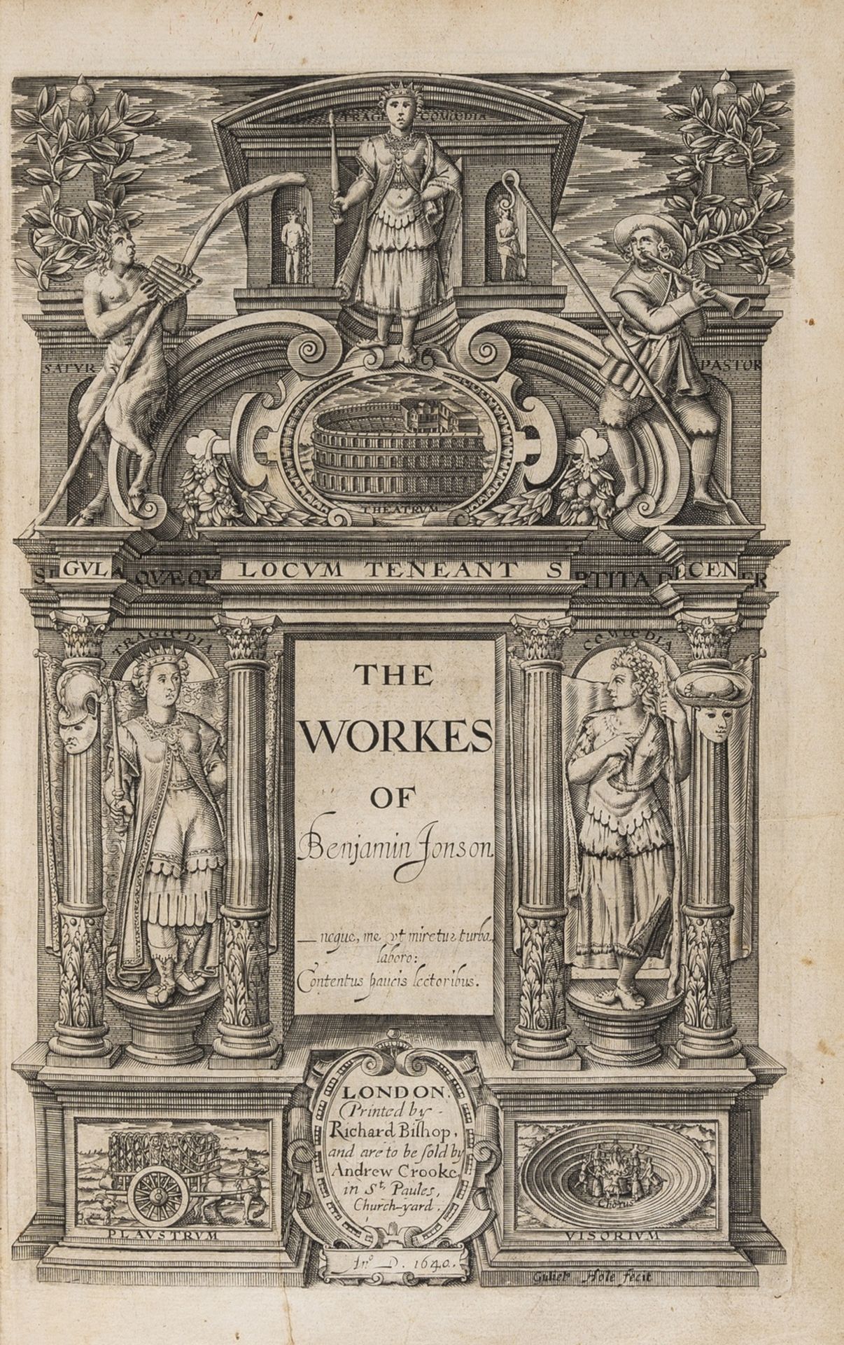 Jonson (Ben) The Workes, vol. 1 only (of 3), 1640.