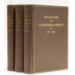 Lugt (Frits) Répertoire des Catalogues de Ventes Publiques, vol.1-3, The Hague, 1938-64.