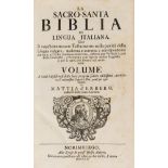 Bible, Italian.- La Sacro-Santa Biblia in Linguia Italiana, Nuremberg, 1712.