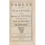 Economics.- Harley (Robert, Earl of Oxford) Faults in the fault-finder: or, a specimen of errors …