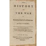 Military.- Voltaire (François Marie Arouet de) The History of the War, for J. Nourse, 1756.