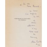 Cocteau (Jean) Cérémonial Espagnol du Phénix, signed presentation copy from the author to Louis …