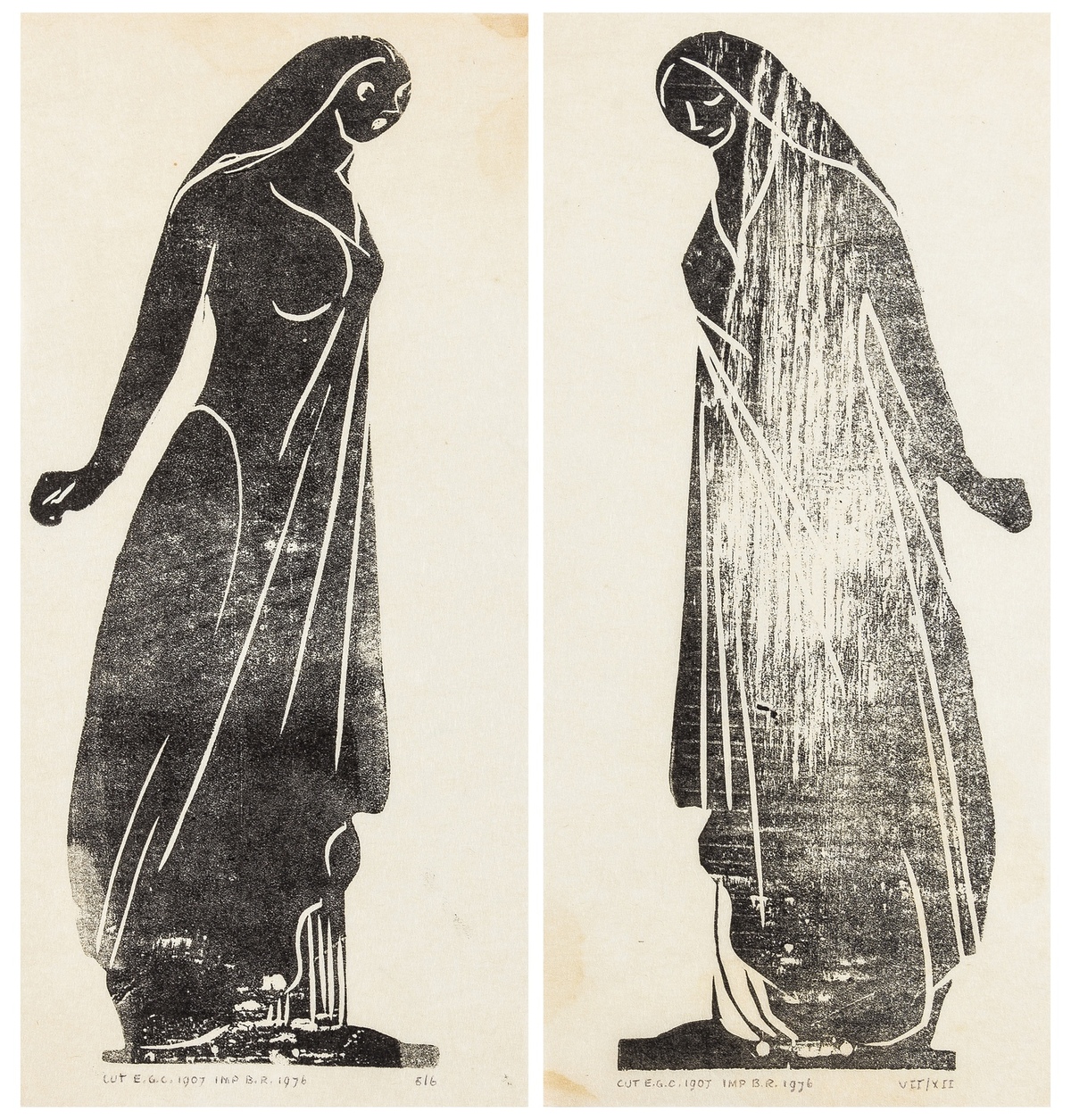 Craig (Edward Gordon) Black Figure for 'Iphigenia', woodcut on Japan paper, John Roberts Press, …