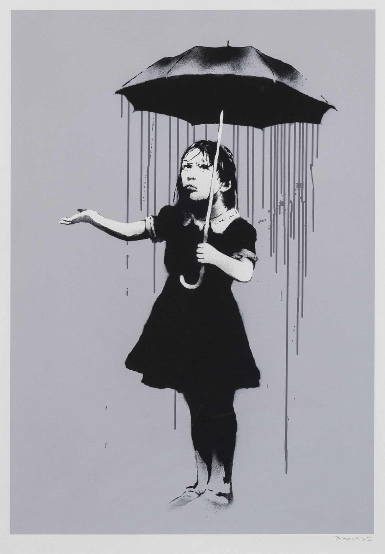 Banksy (b.1974) NOLA (Grey Rain)