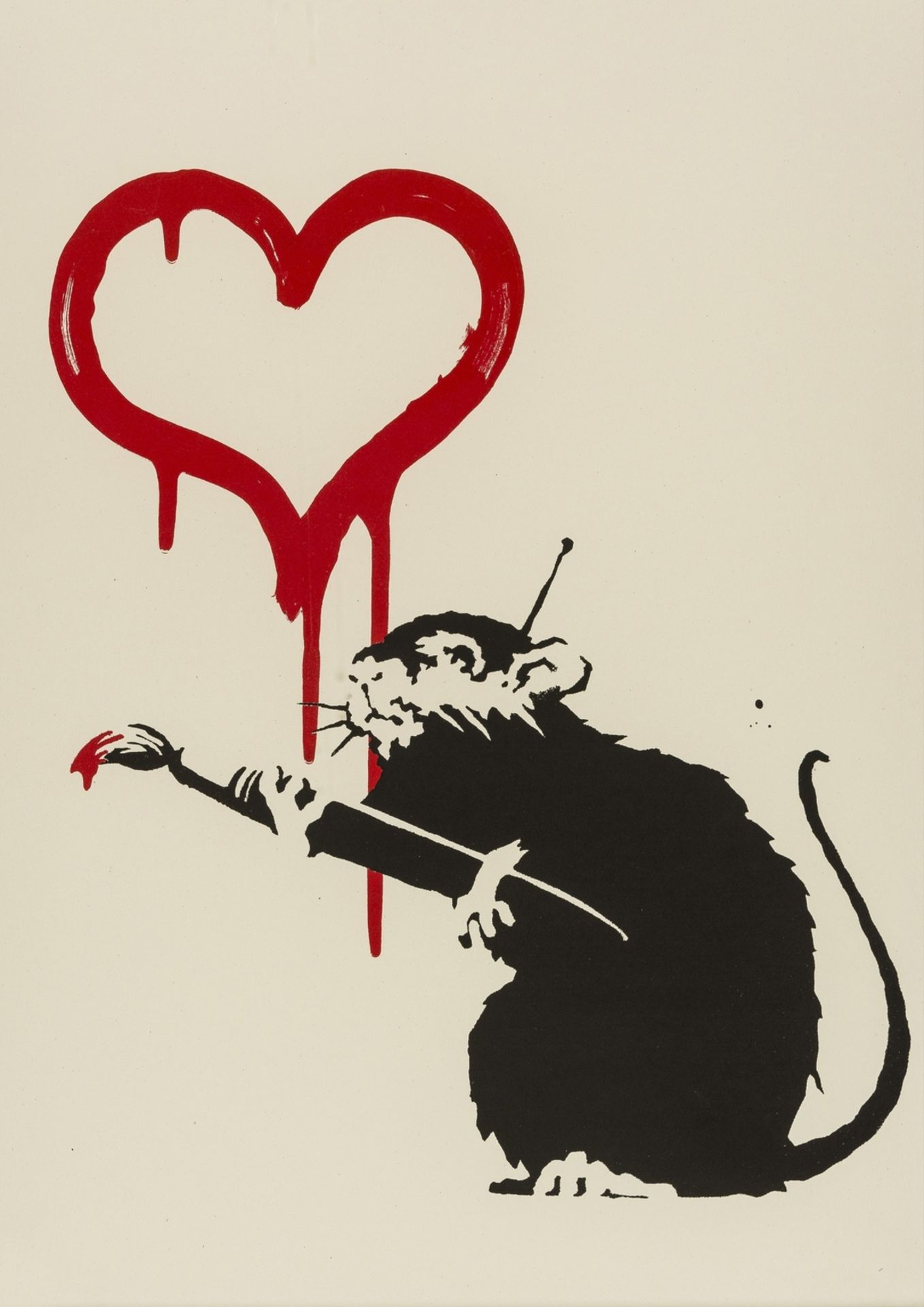 Banksy (b.1974) Love Rat