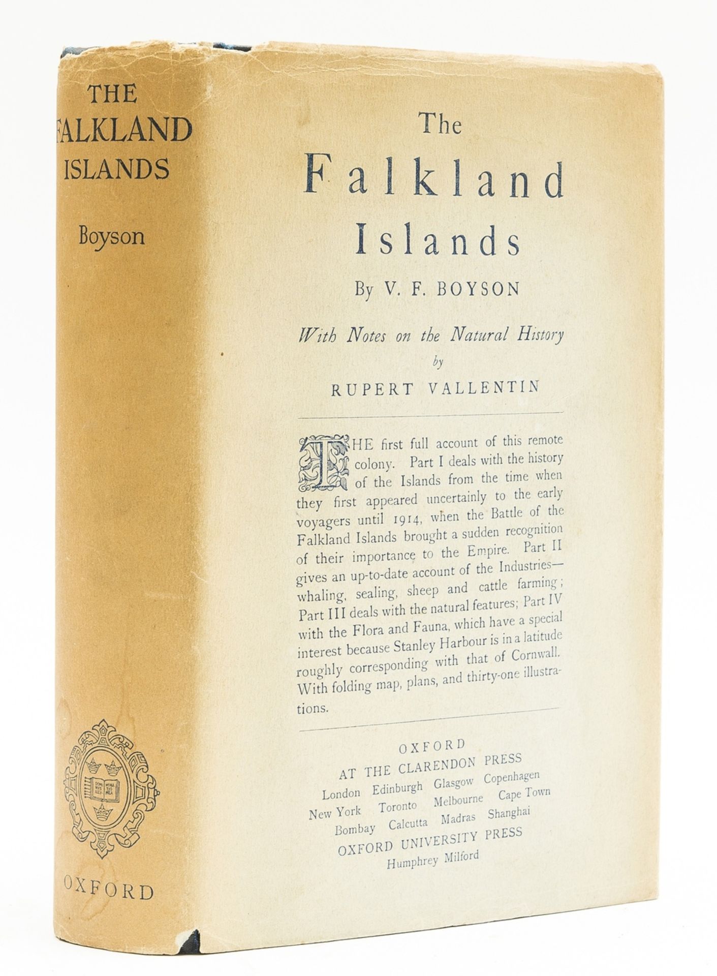 Atlantic.- Boyson (V. F) The Falkland Islands, first edition, dust-jacket, 1924.