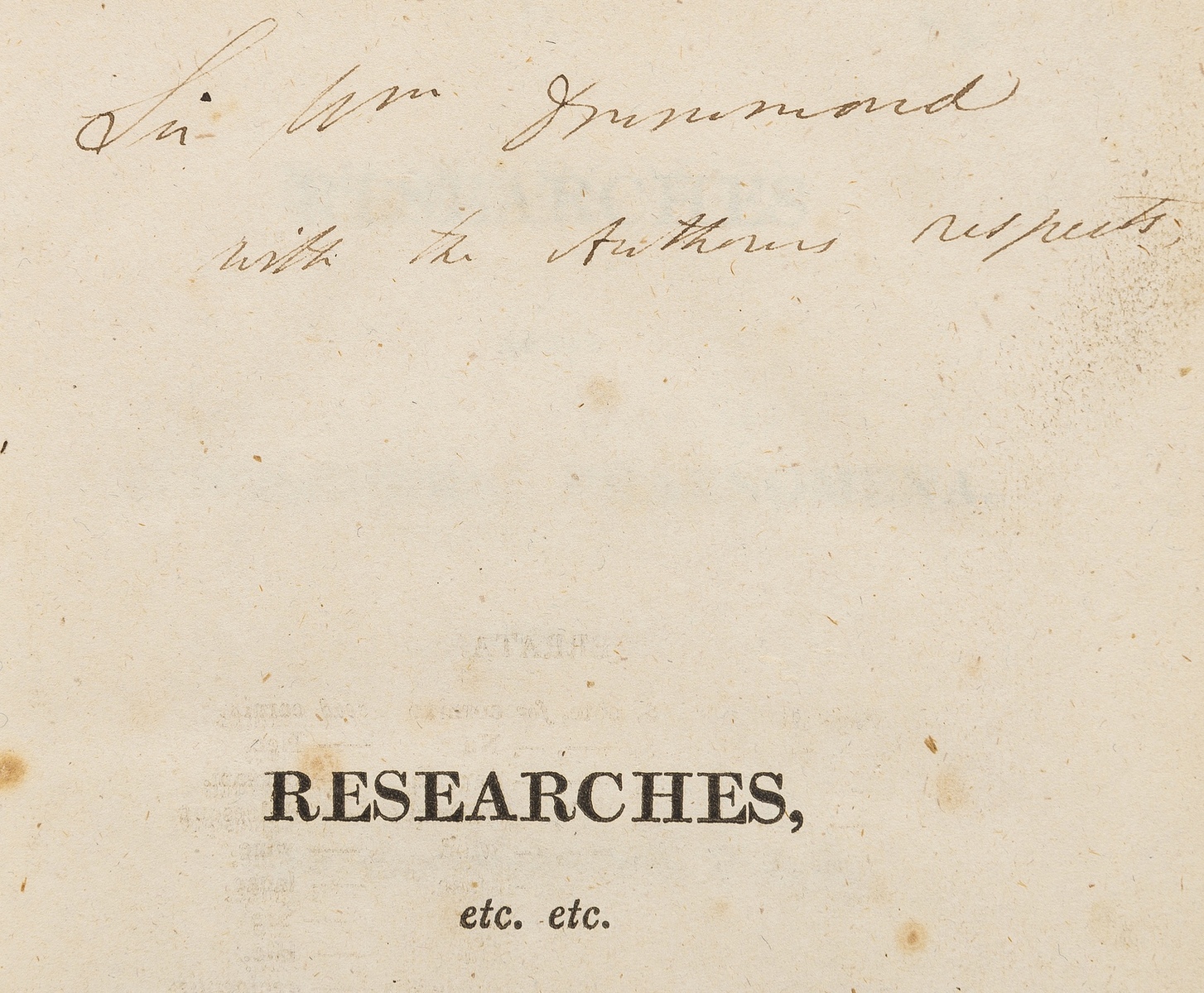 Forster (Thomas) Researches about Atmospheric Phaenomena, first edition, presentation copy, 1813; … - Image 2 of 2