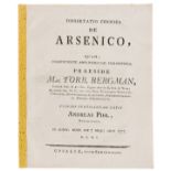 Arsenic.- Bergman (Torbern) and Andreas Phil. Dissertatio chemica de Arsenico, scarce first …