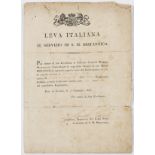 Conscript Italian soldiers in the service of Britain.- Licence authorised by Lt.-Gen. Robert …