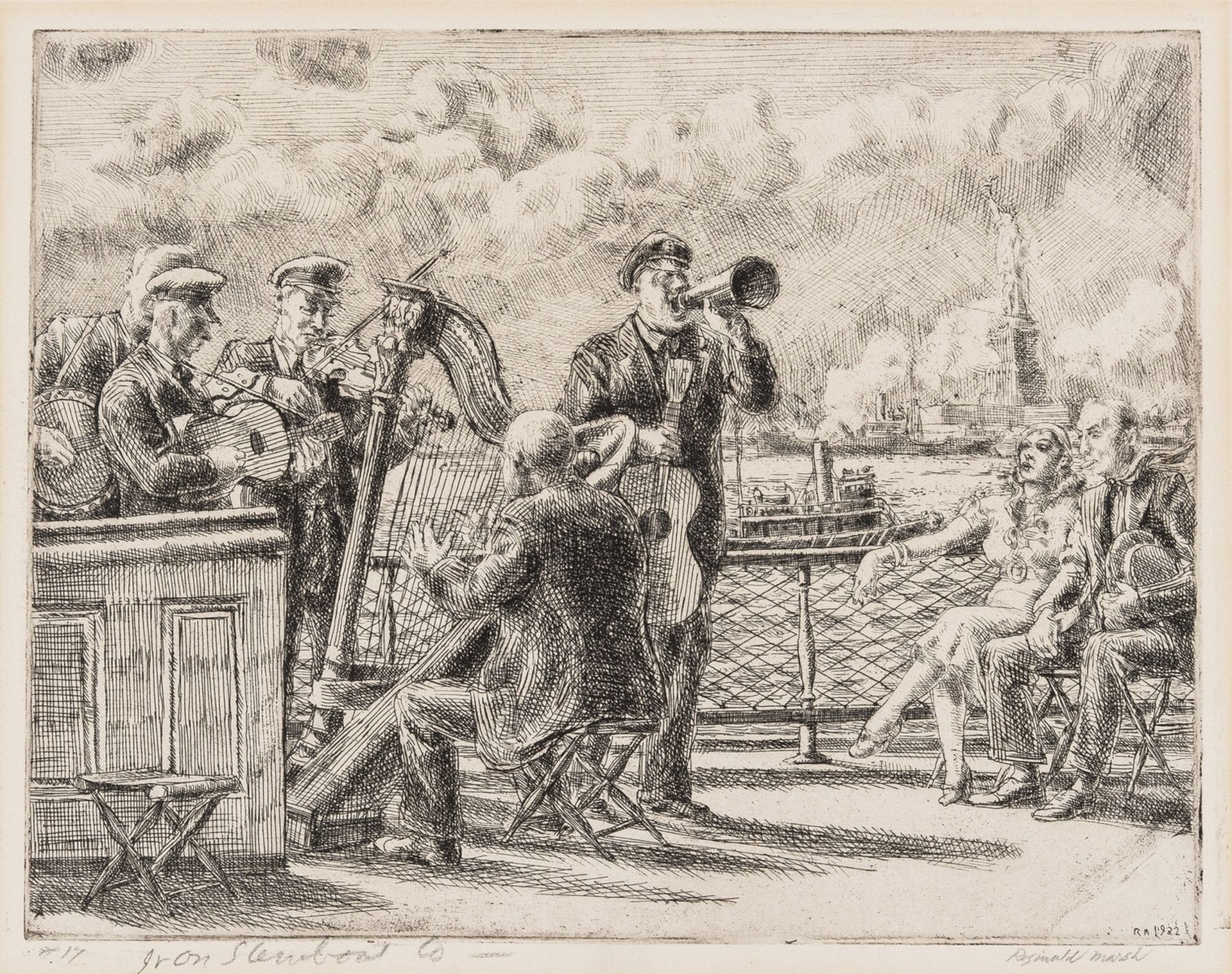 Reginal Marsh (1898-1954) Iron Steamboat Co. (Sasowski 131)