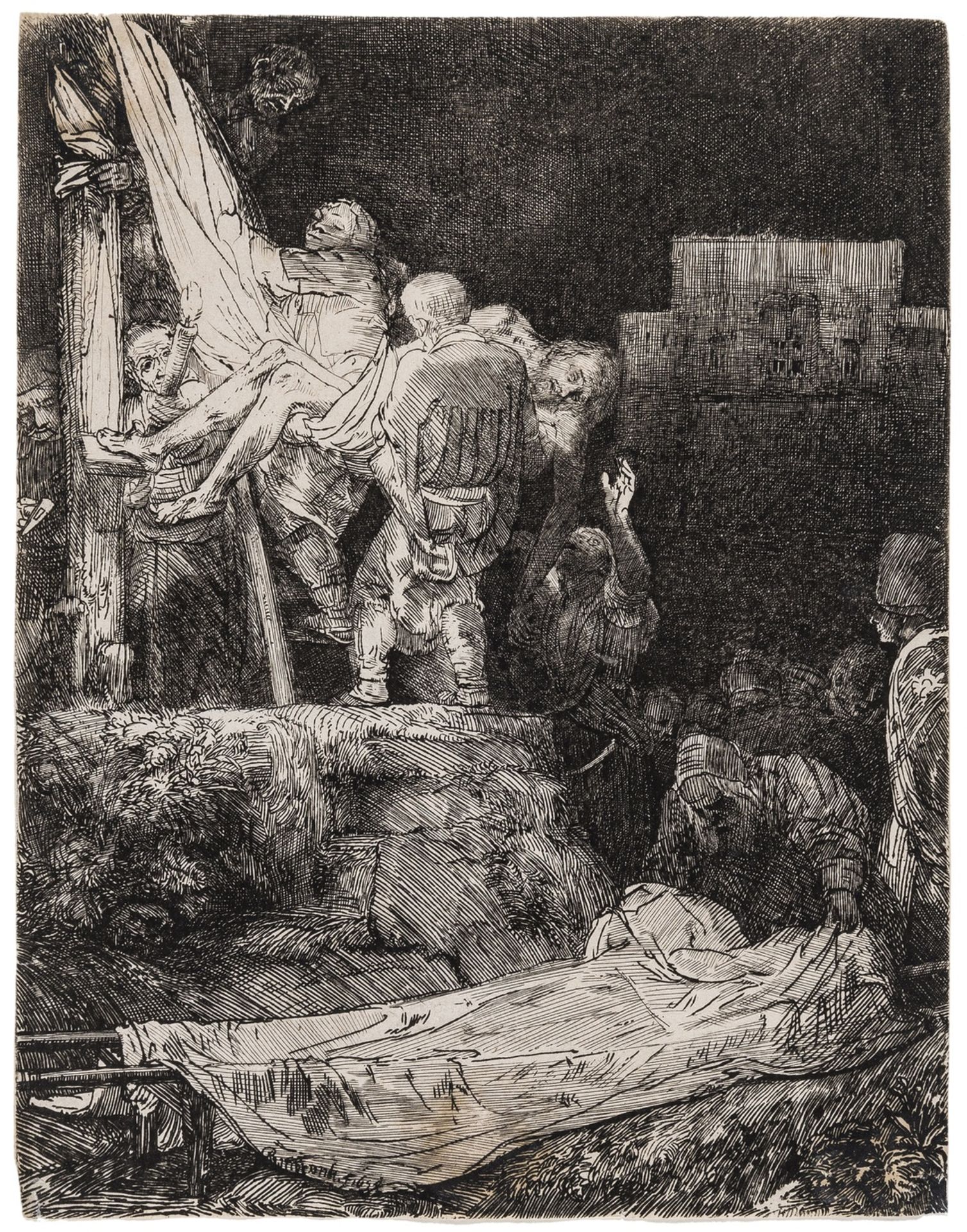 Rembrandt van Rijn (1606-1669) The Descent from the Cross by Torchlight