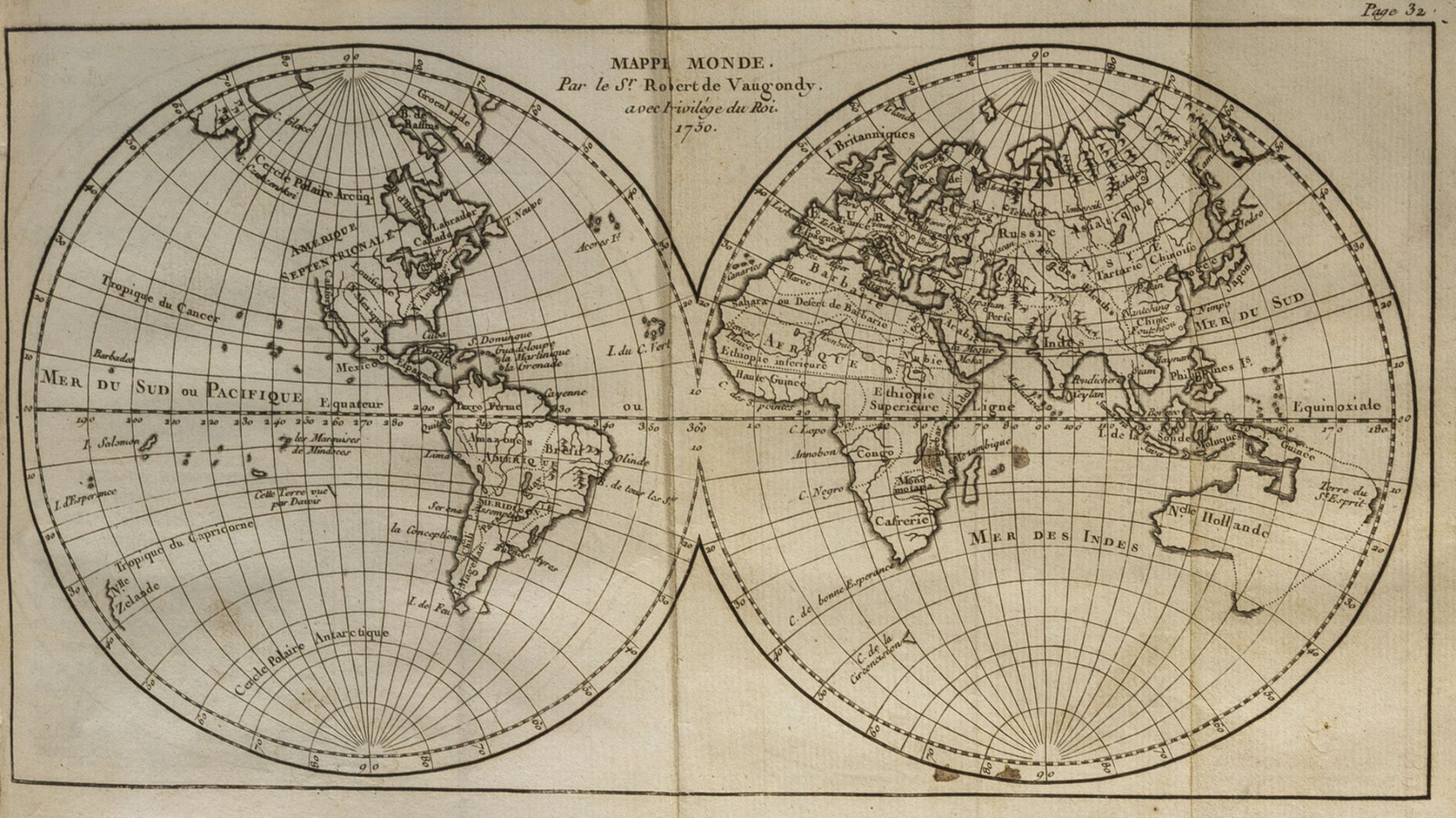 World.- Crozat (Mme) Méthode abrégée et facile pour apprendre la Géographie, 1770.