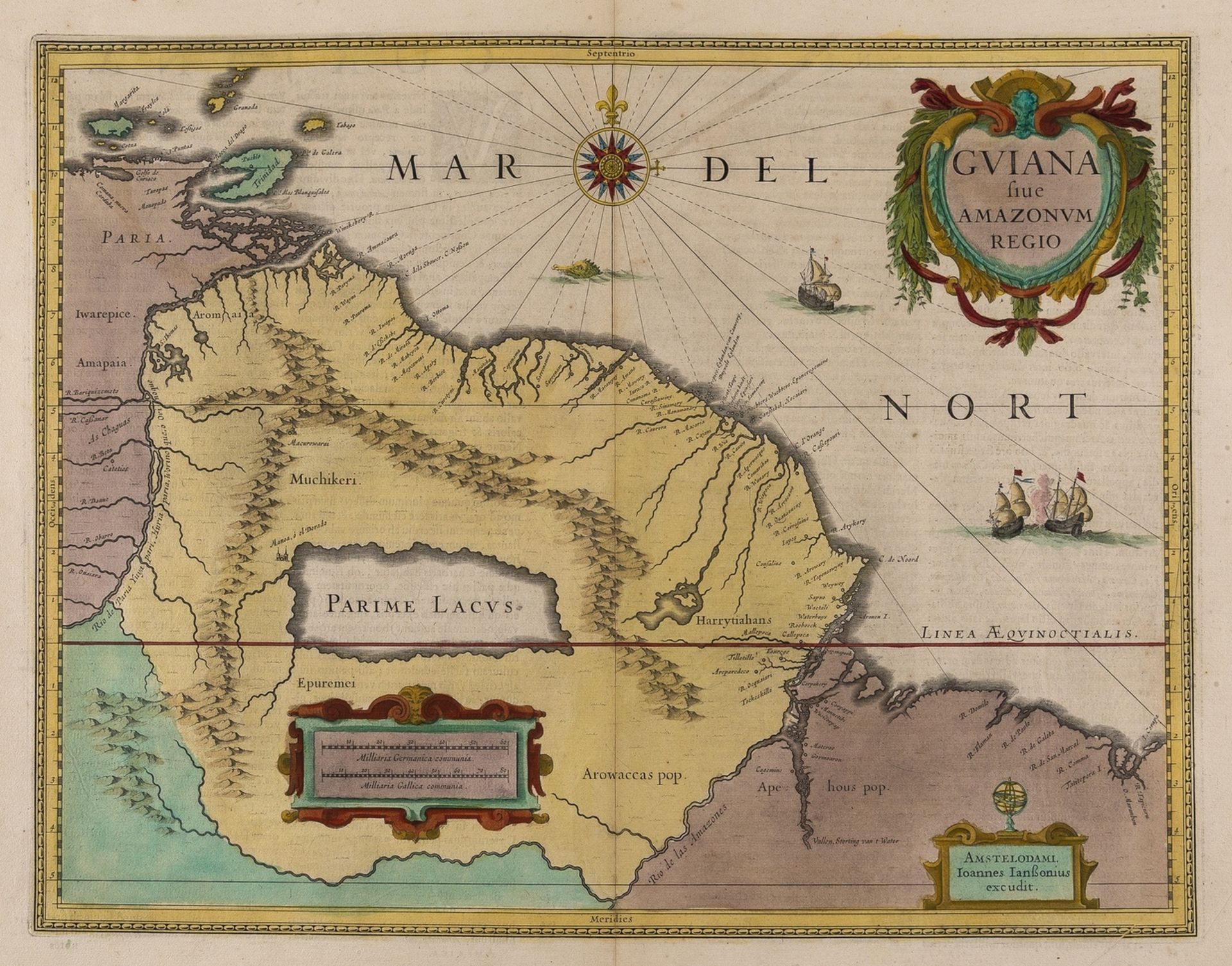 South America.- Brazil.- Jansson (Jan) Guiana sive Amazonum Regio, [c. 1650].