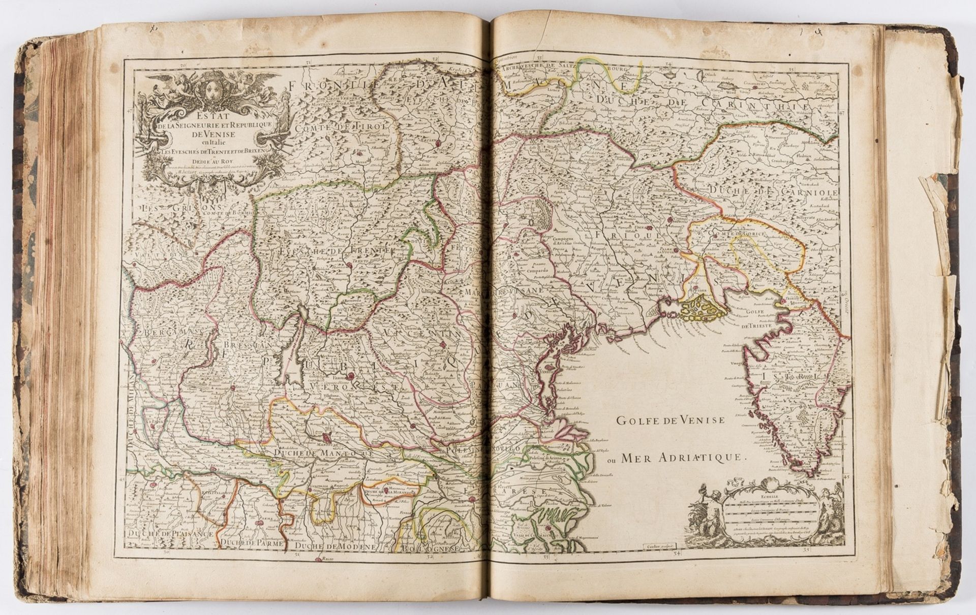 Atlases.- Jaillot (Alexis-Hubert) Composite atlas containing 62 double-page maps, [circa 1700-1750].