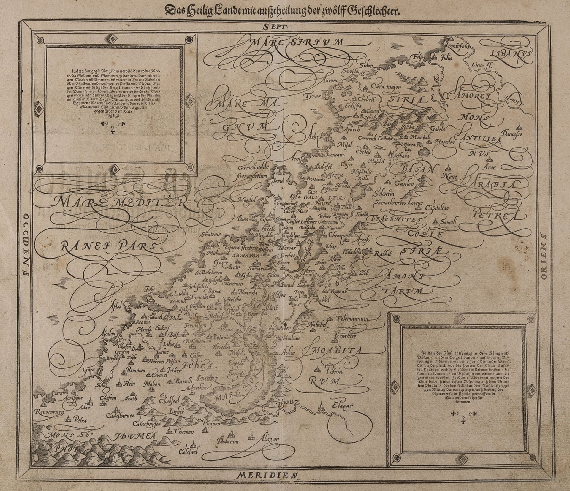 Holy Land.- Münster (Sebastian) Das Heilig Landt mit Außchulung Der zwolff Beschlechter, [c. 1590].