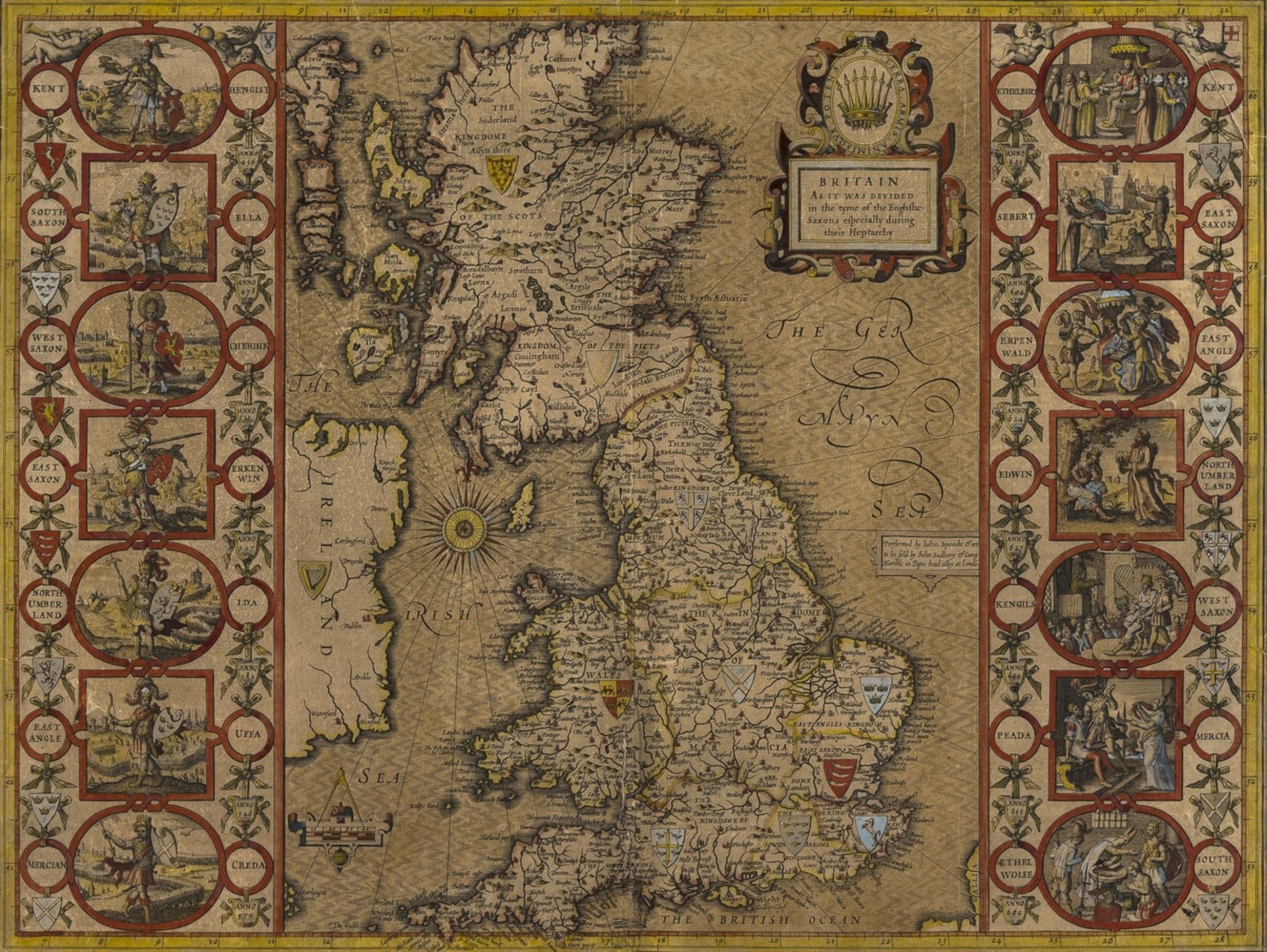 British Isles.- Speed (John) Britain as it was Devided in the Tyme of the English Saxons …