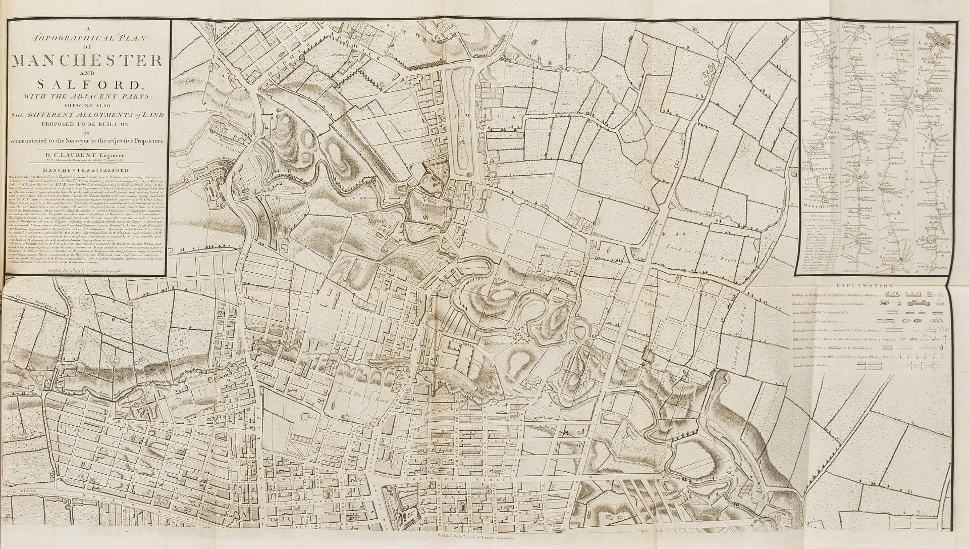 Manchester Aikin John A Description of the Country from Thirty to Forty Miles Round Manchester...