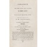 Book auction catalogue.- Catalogue of the very select and valuable library of William Roscoe, Esq. …