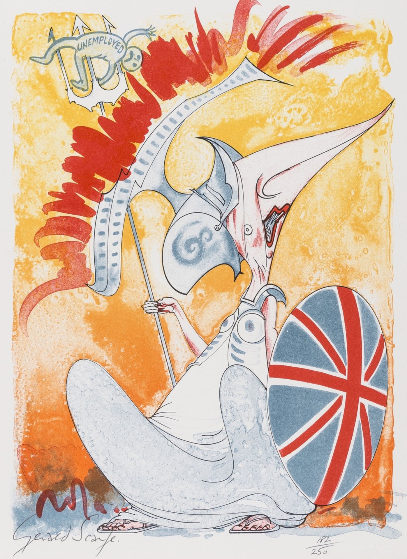Scarfe (Gerald) Gerald Scarfe, first edition signed with limited edition lithograph, 2 additional …