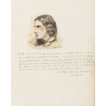 Keats (John).- Portrait in pencil, [watermarked 1825].