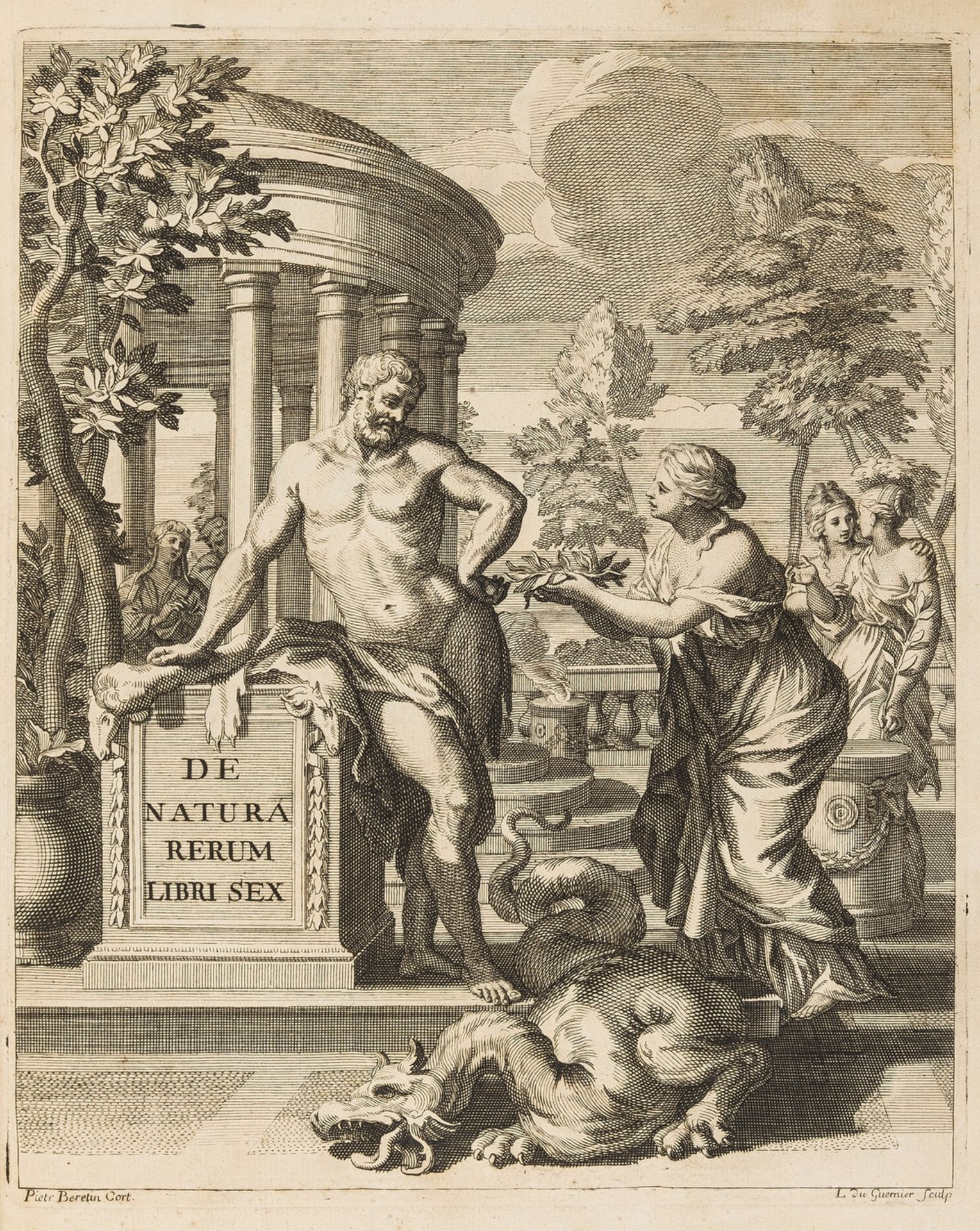 Lucretius Carus (Titus) De rerum natura libri sex, first Tonson edition, contemporary mottled … - Bild 2 aus 2