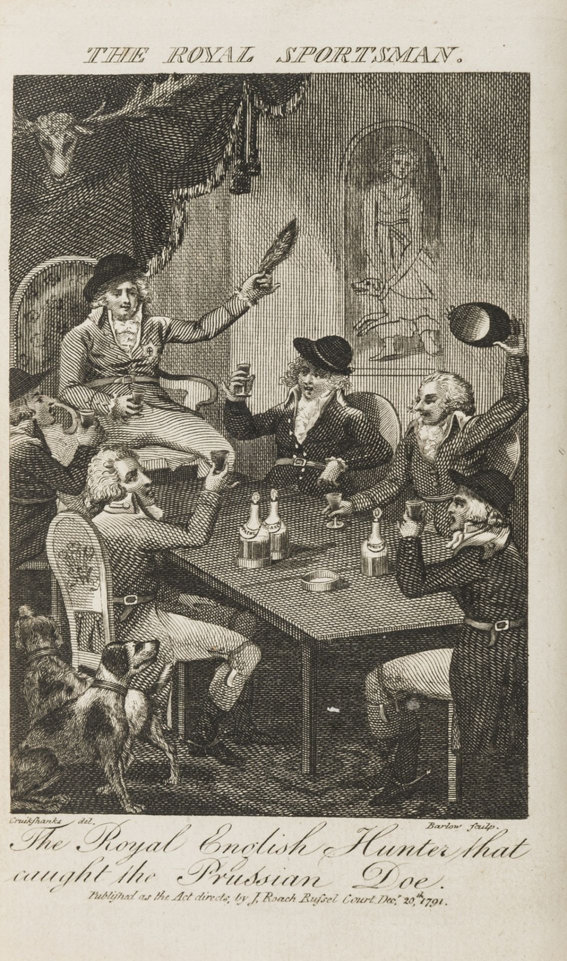 Hunting.- Roach (J.) Sportsman's Evening Brush (The)...Songs, of the Chace, first edition, 1792.