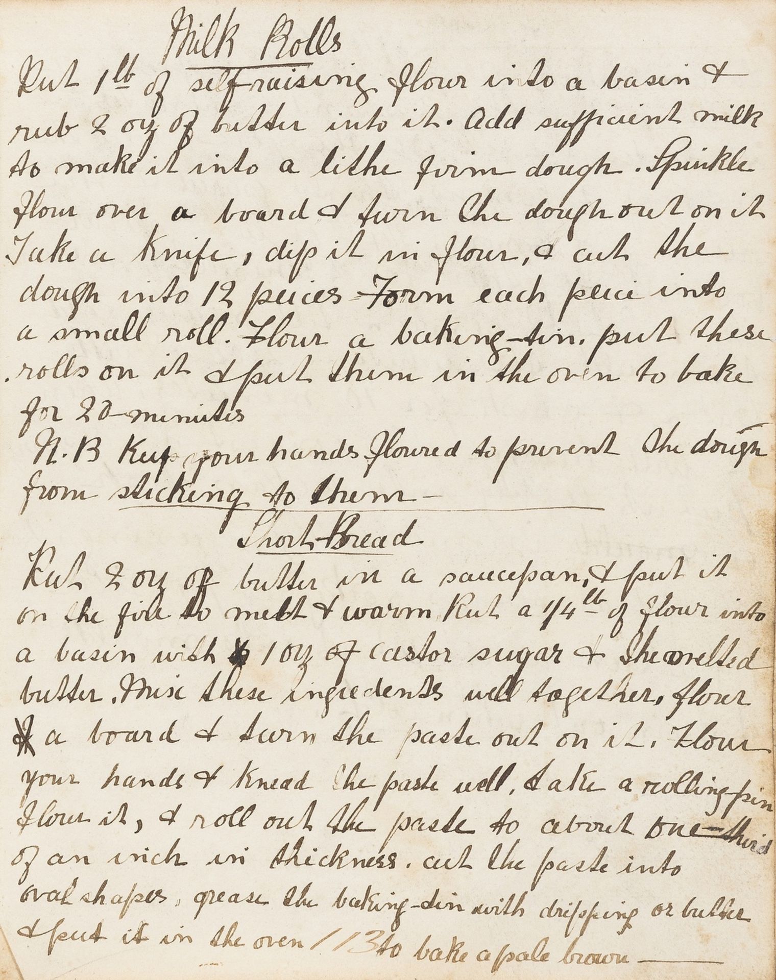 Cookery.- [Collection of Recipes], manuscript in several hands, in ink and pencil, some recipes …