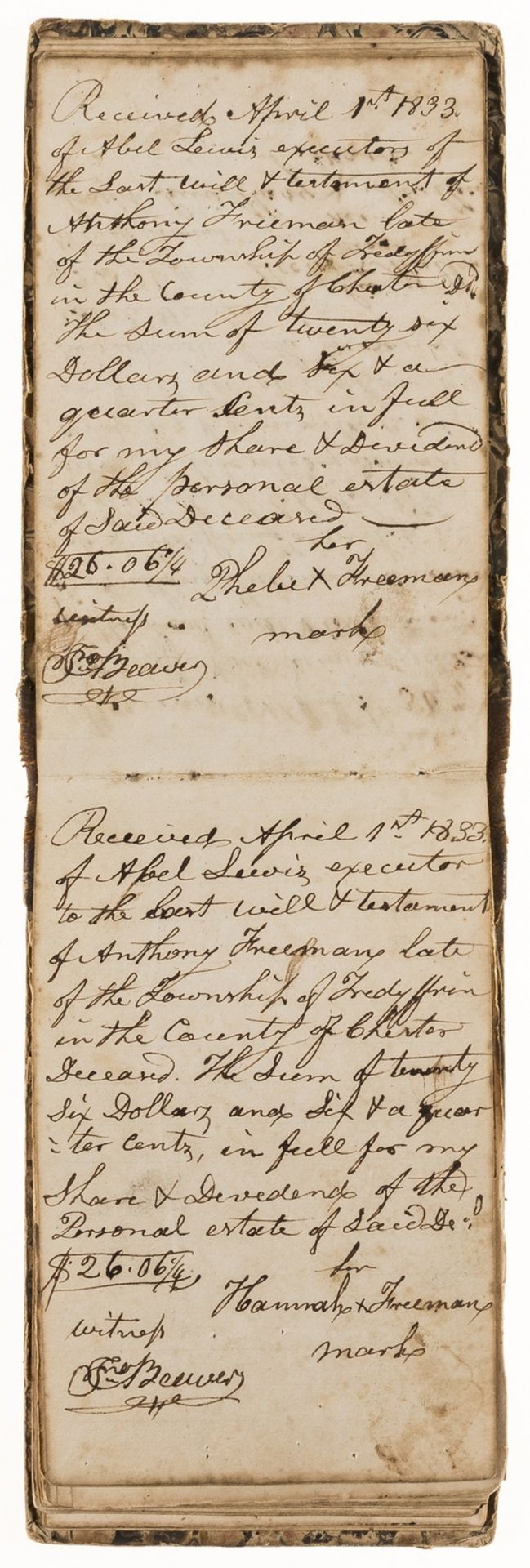 America, Pennsylvania.- Account Book of various estates, rents etc., manuscript in several hands, …