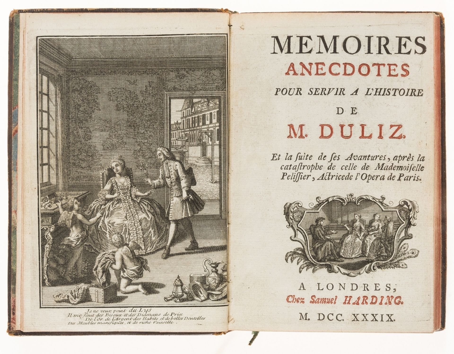 Judaica.- [Desforges.] Memoires Anecdotes pour servir a l'Histoire de M.Duliz..., "Londres" [?The …