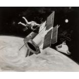 Collection of artists' concept designs, c.1964-66; and 3 diagrams, illustrating the Apollo Lunar …