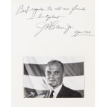 Mercury Astronaut.- John Glenn, 1966, portrait signed above on mount in ink.