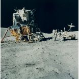 Apollo 16.- Duke (Charles) John Young's Jumping Salute, April 1972; John Young at the Lunar Rover …