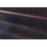 Voyager 1.- Earth, the "Pale Blue Dot", 14 February 1990, printed 2010, digital colour print.