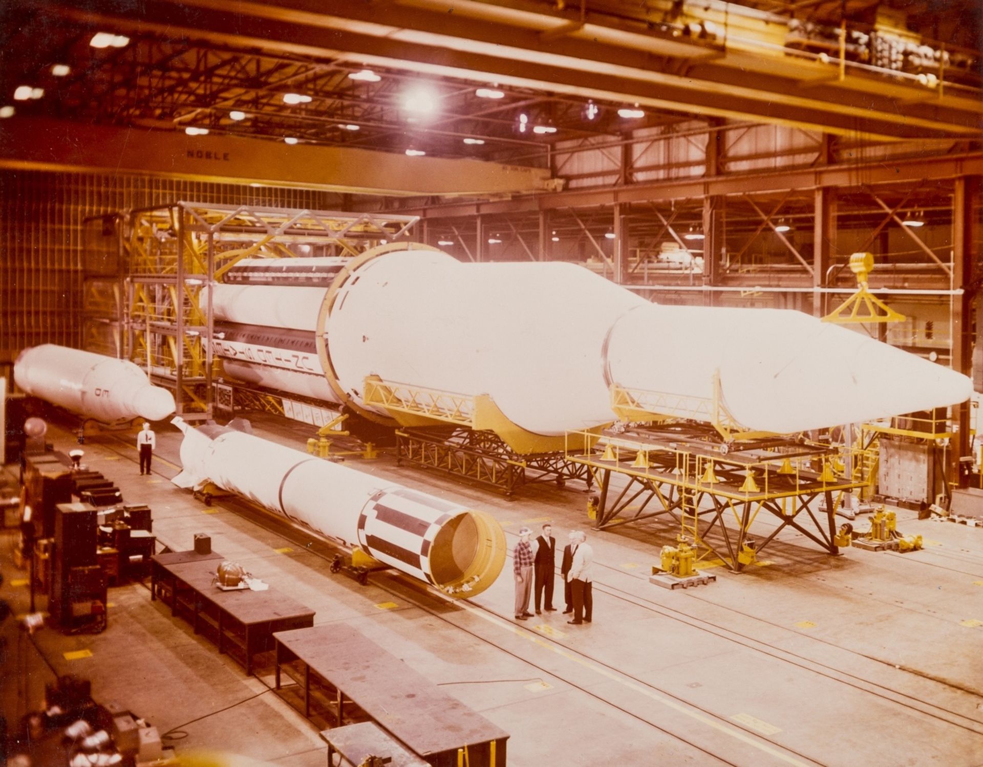 ** Rockets.- The Saturn C-1, Redstone / Mercury and Juno rockets at Huntsville, Alabama, February